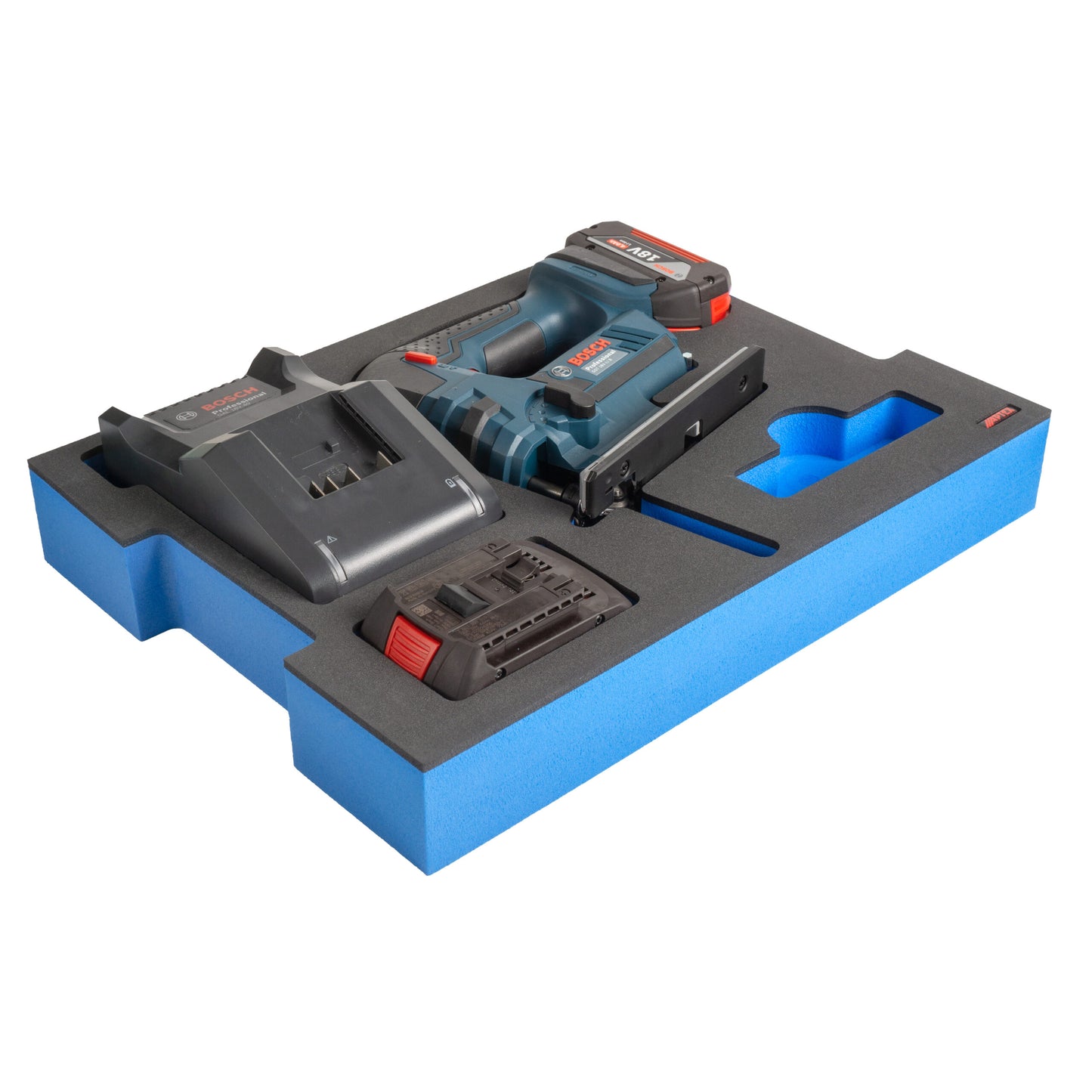 Schaumeinlage für Bosch Professional Akku-Stichsäge GST 18V-Li B für neue Bosch L-Boxx 102 und 136.
