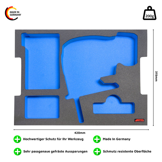 Schaumeinlage für Bosch Professional Akku-Stichsäge GST 18V-Li B für neue Bosch L-Boxx 102 und 136.