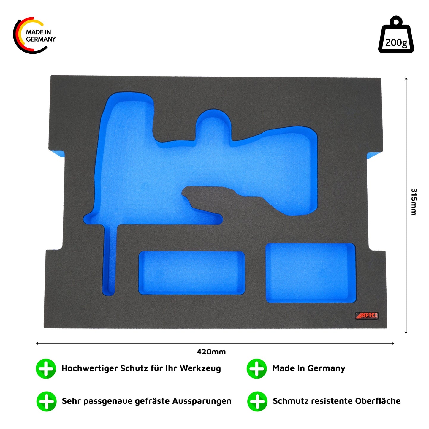 Schaumeinlage für Bosch Professional Akku-Stichsäge GST 18V-Li S für neue Bosch L-Boxx 136.