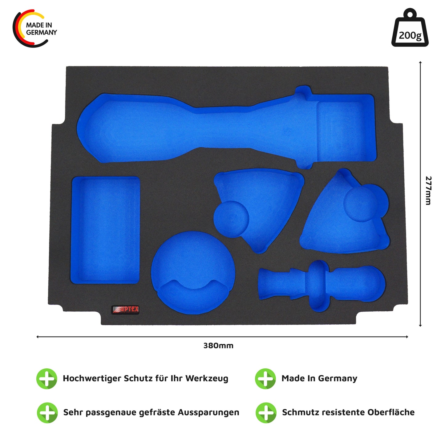 Schaumeinlage für Makita Akku-Multitool DTM 52 für MakPac Gr. 2-3 - APTEX