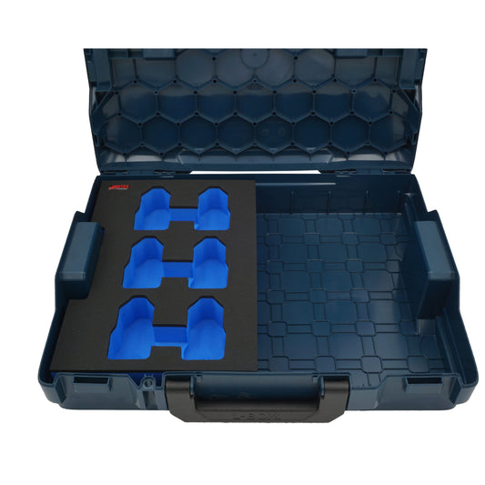 Schaumeinlage für 6x Bosch Akkus GBA 12V 2Ah-3Ah halbe neue Bosch L-Boxx 102 und 136.