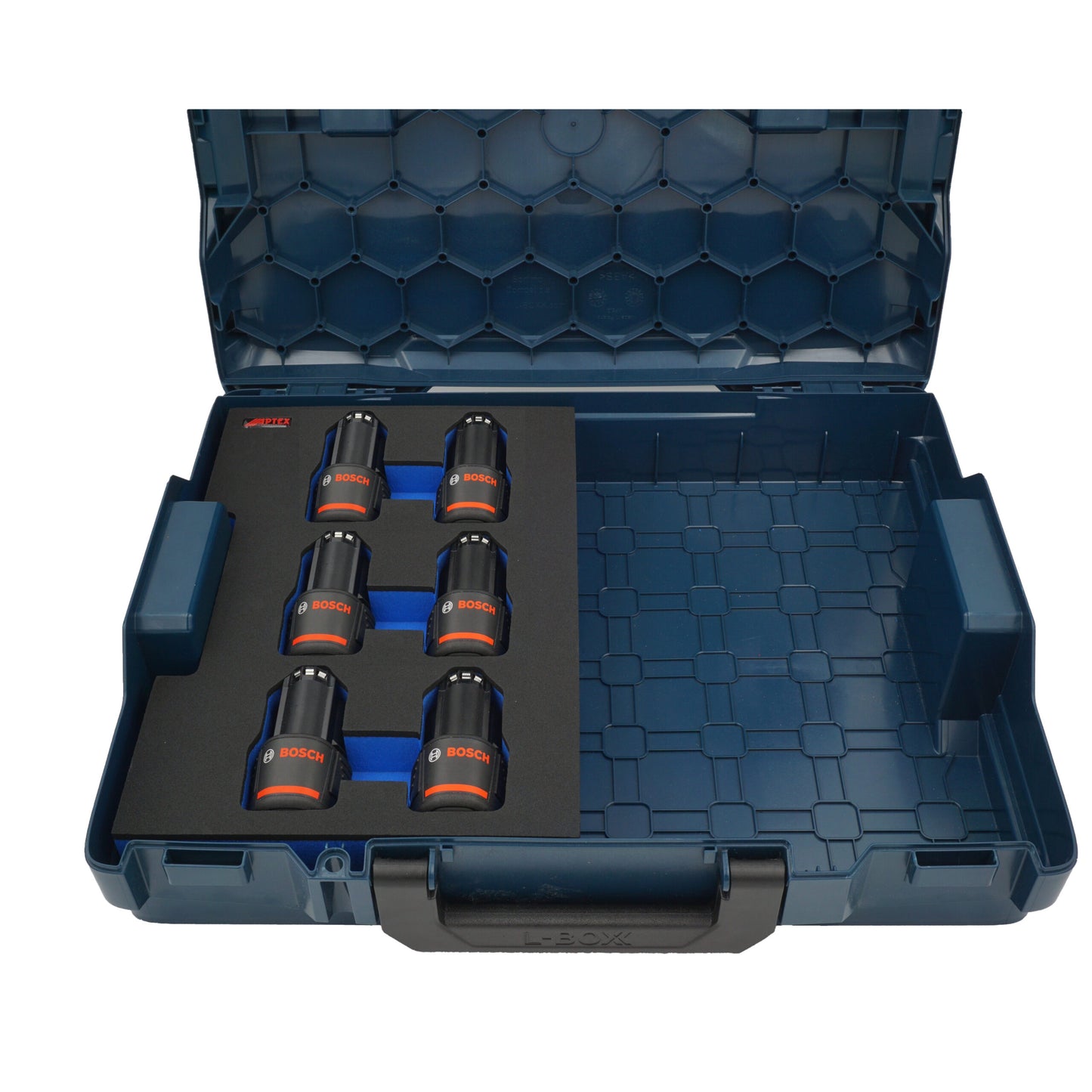 Schaumeinlage für 6x Bosch Akkus GBA 12V 2Ah-3Ah halbe neue Bosch L-Boxx 102 und 136.
