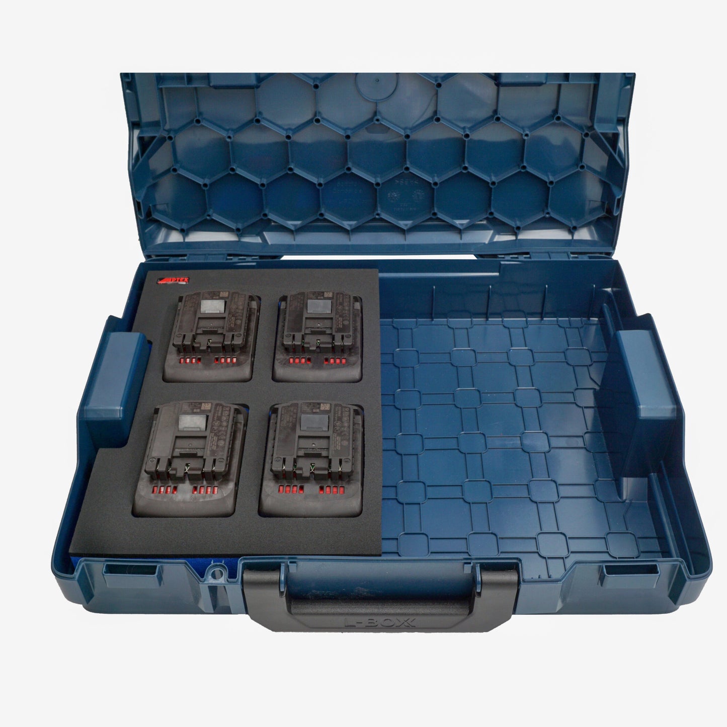 Schaumeinlage für 4x Bosch Akkus ProCore 18V 4Ah für halbe neue Bosch L-Boxx 102 und 136.