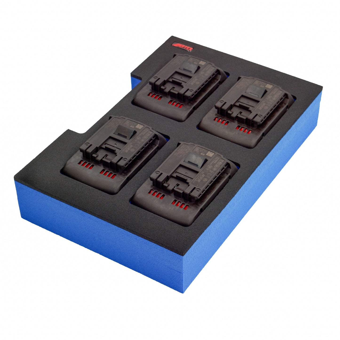 Schaumeinlage für 4x Bosch Akkus ProCore 18V 4Ah für halbe neue Bosch L-Boxx 102 und 136.