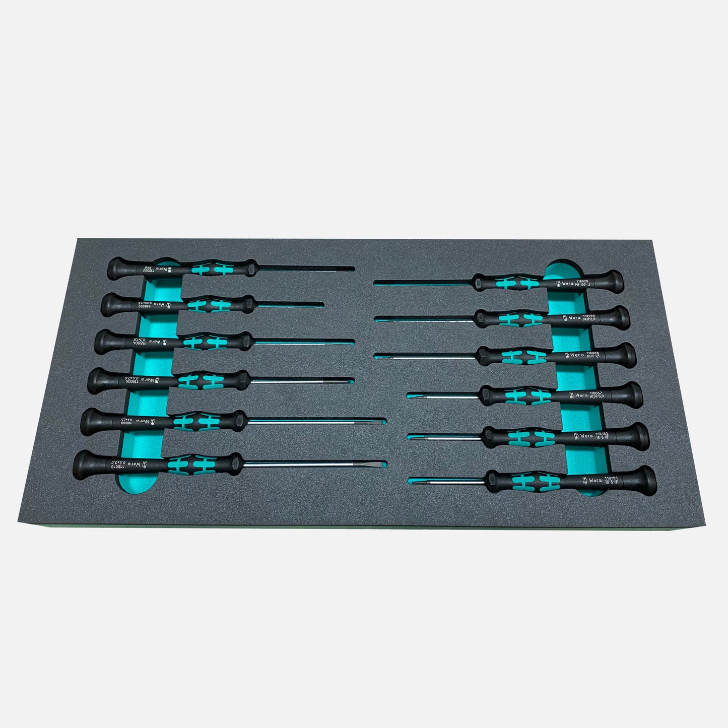 Schaumeinlage für das Wera Micro-Schraubendreher-Set 12 tlg. Kraftform - APTEX