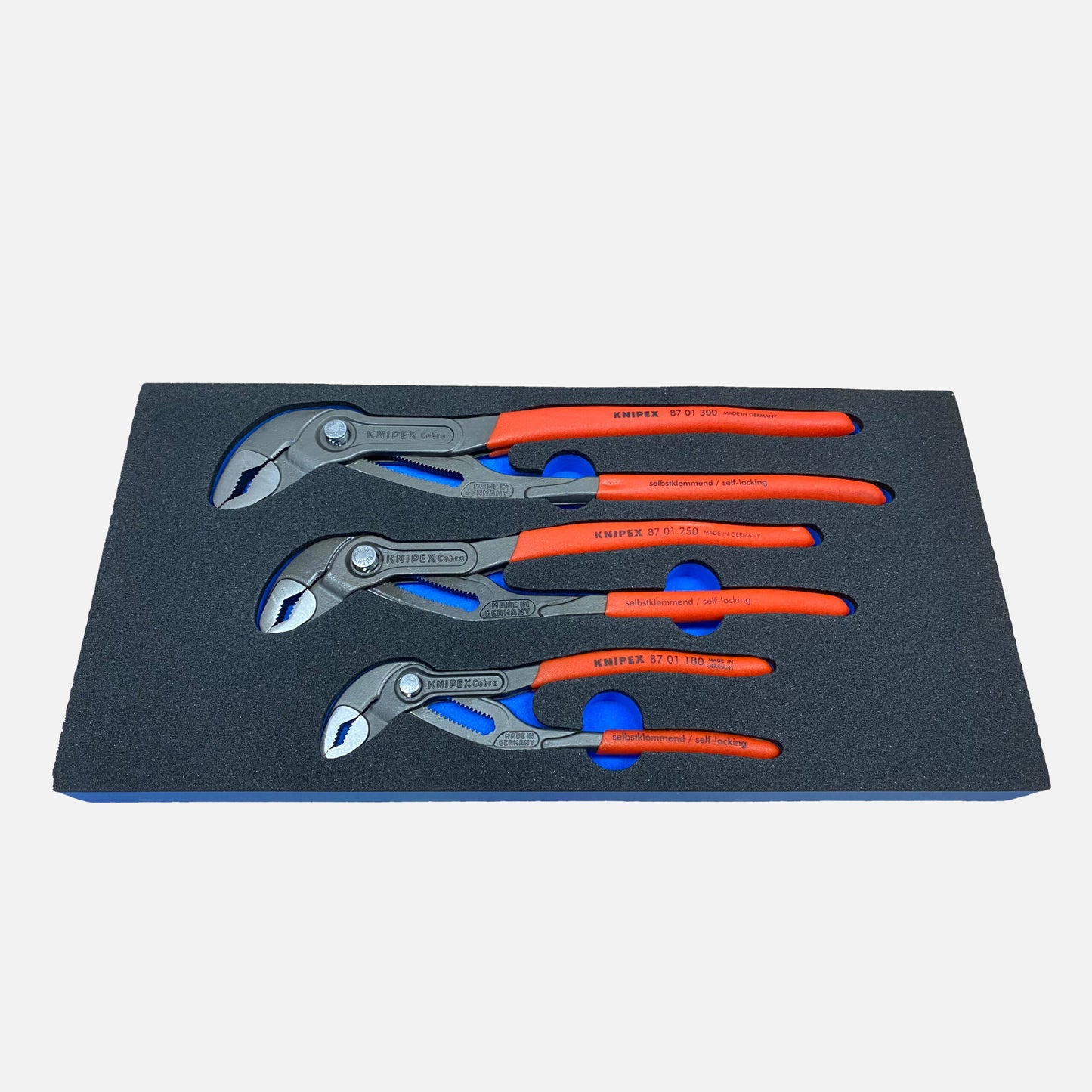 Schaumeinlage für Knipex Wasserpumpenzangen Set Cobra Paket 00 20 09 V02 3 tlg. - APTEX