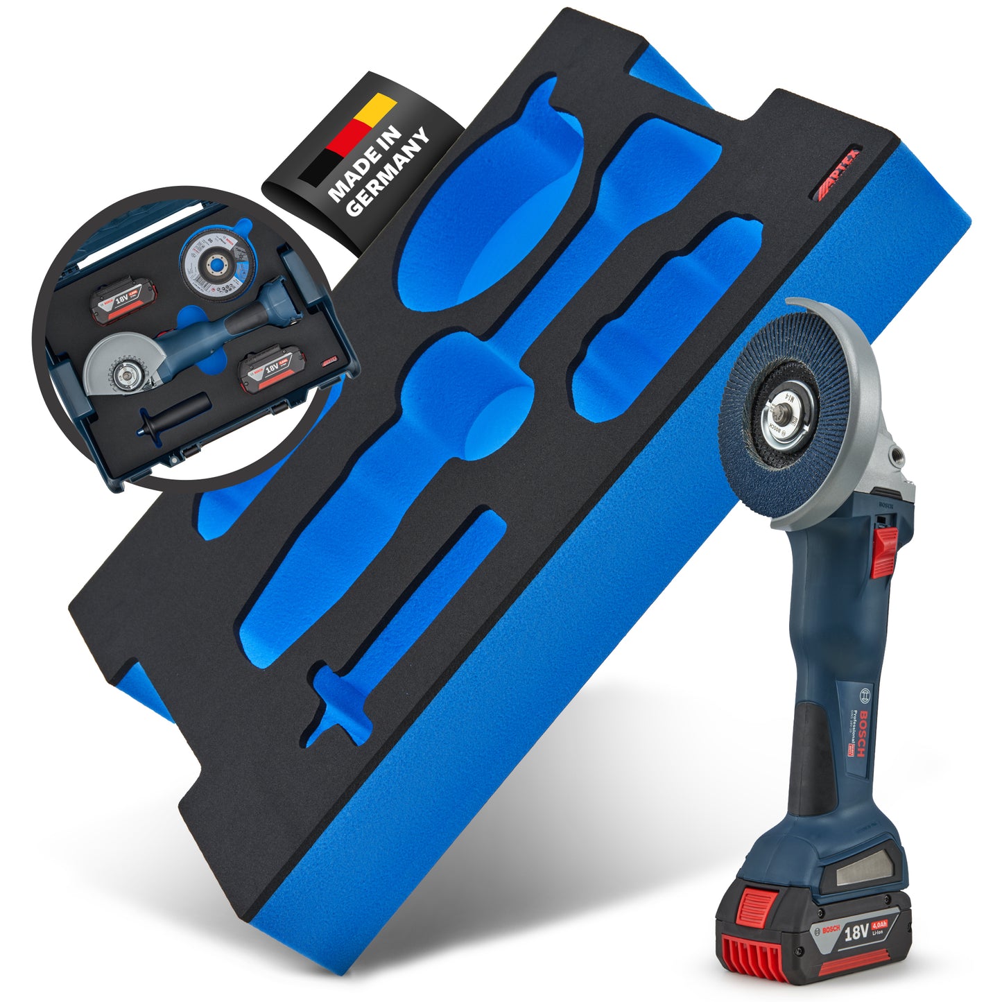 Schaumeinlage Bosch Professional Akku-Winkelschleifer GWS 18V-10 für neue Bosch L-Boxx 136.