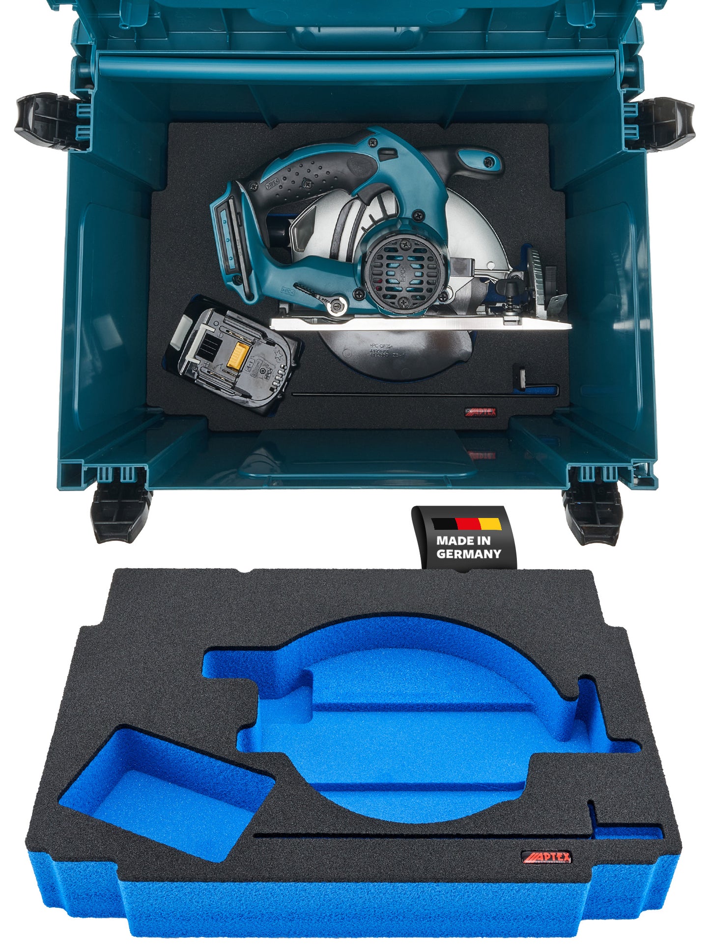 Schaumeinlage für Makita Akku-Handkreissäge DSS 611 für MakPac Gr. 4.