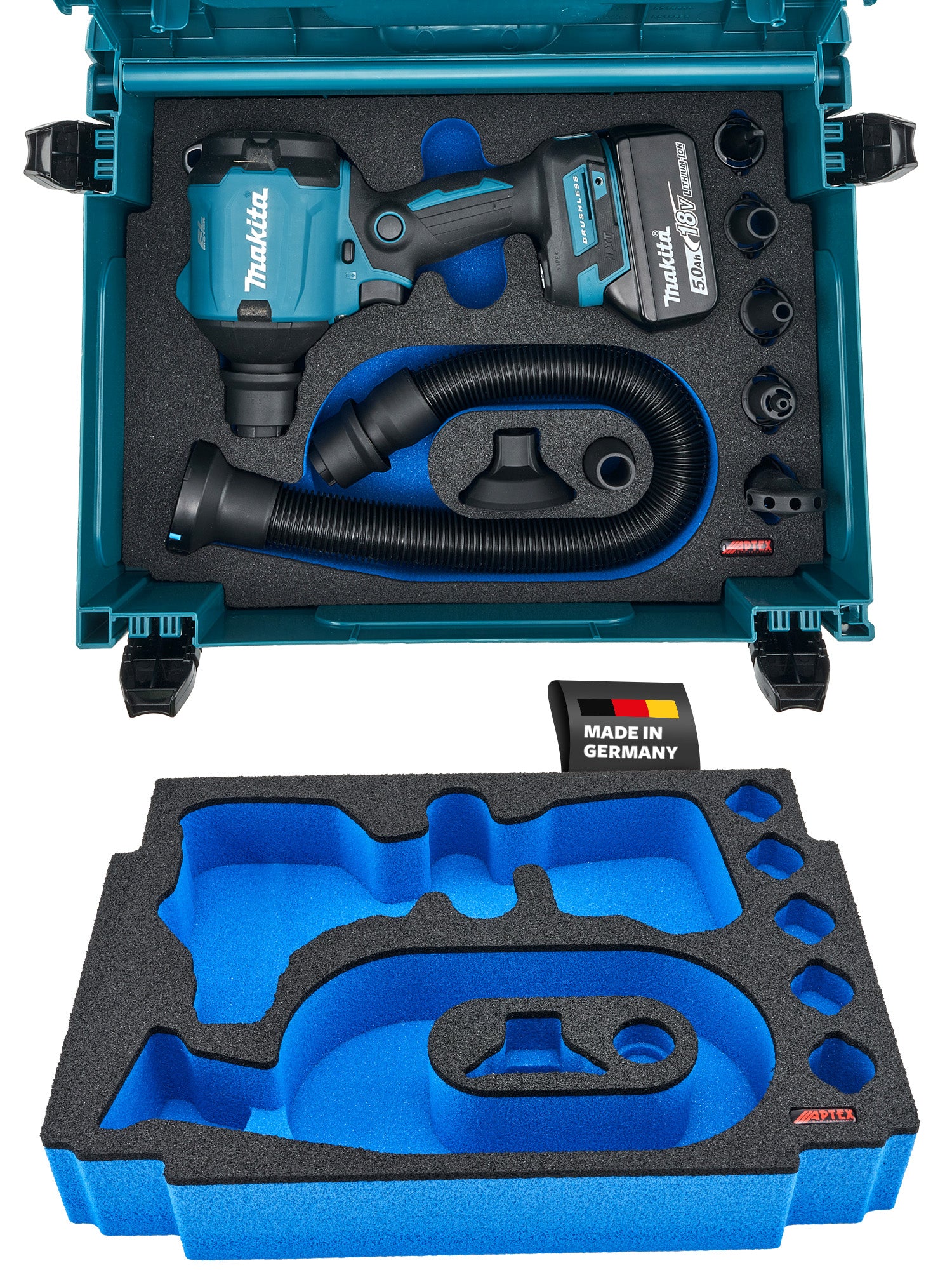 Schaumeinlage für Makita Akku- Gebläse DAS 180 für MakPac Gr. 2-3.