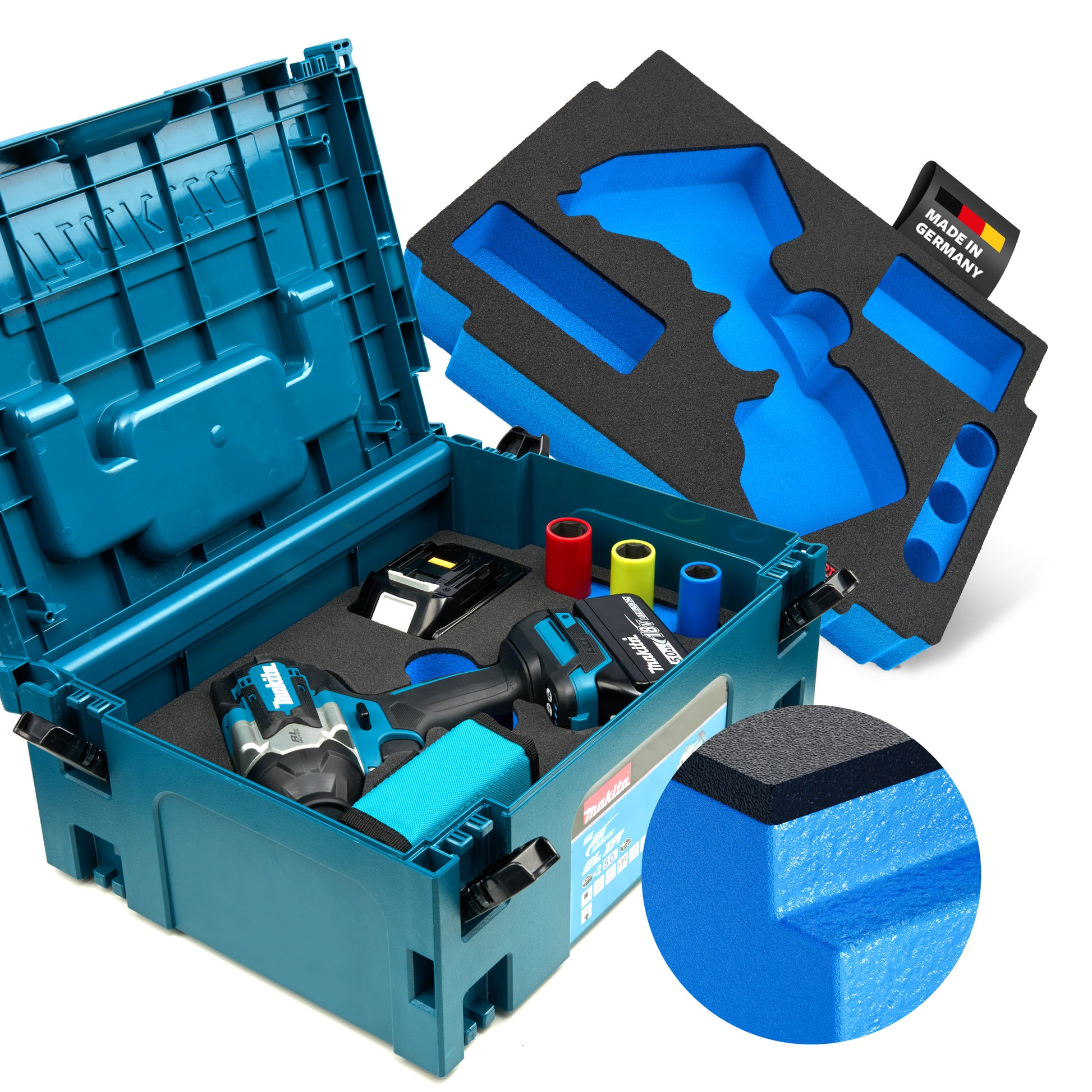 Schaumeinlage für Makita Akku- Schlagschrauber DTW 701 für MakPac Gr. 2-3.