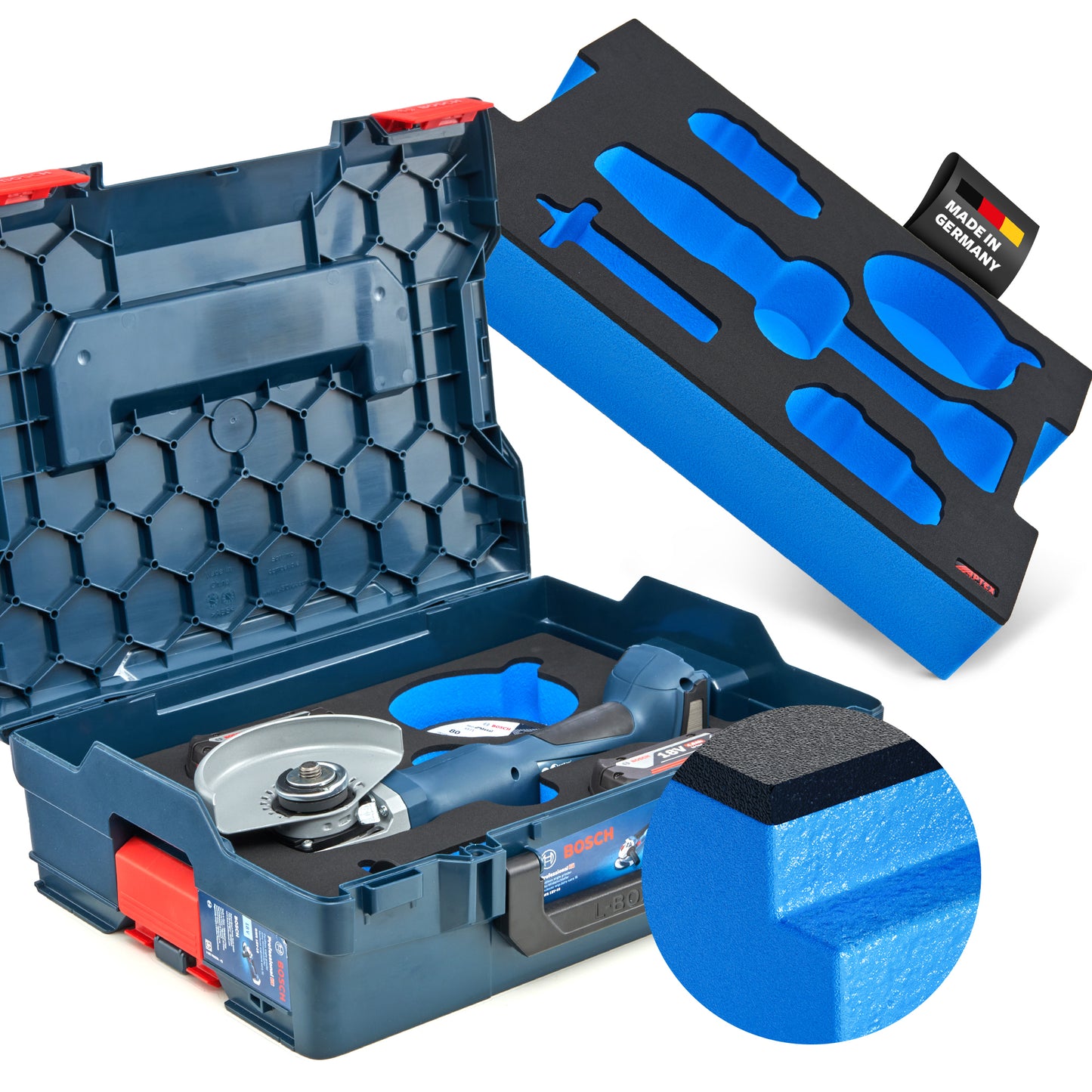 Schaumeinlage Bosch Professional Akku-Winkelschleifer GWS 18V-10 für neue Bosch L-Boxx 136.