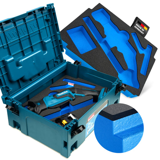 Schaumeinlage für Makita Akku- Reciprosäge DJR 183 für MakPac Gr. 2-3.