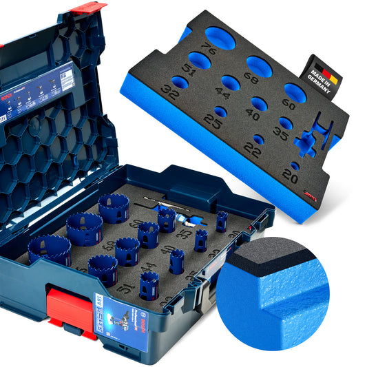Schaumeinlage für Bosch Expert Lochsägen 20-76mm für neue Bosch L-Boxx 136.
