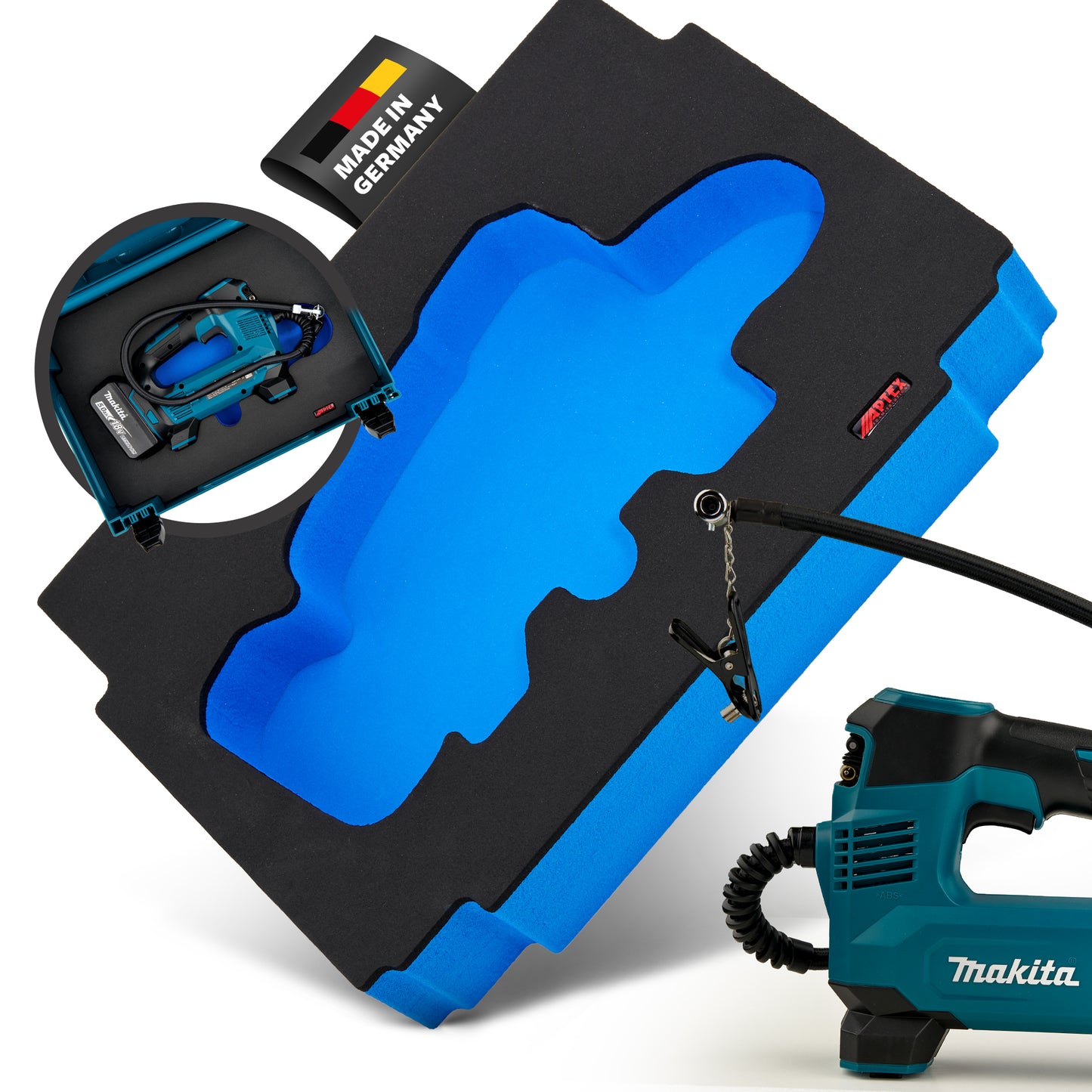 Schaumeinlage für Makita Akku-Kompressor DMP 180 für MakPac Gr. 2-3 - APTEX