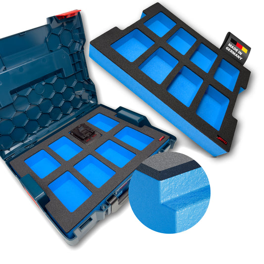 Schaumeinlage für 8x Bosch Akkus 18V GBA (kein ProCore) für neue Bosch L-Boxx 102 und 136