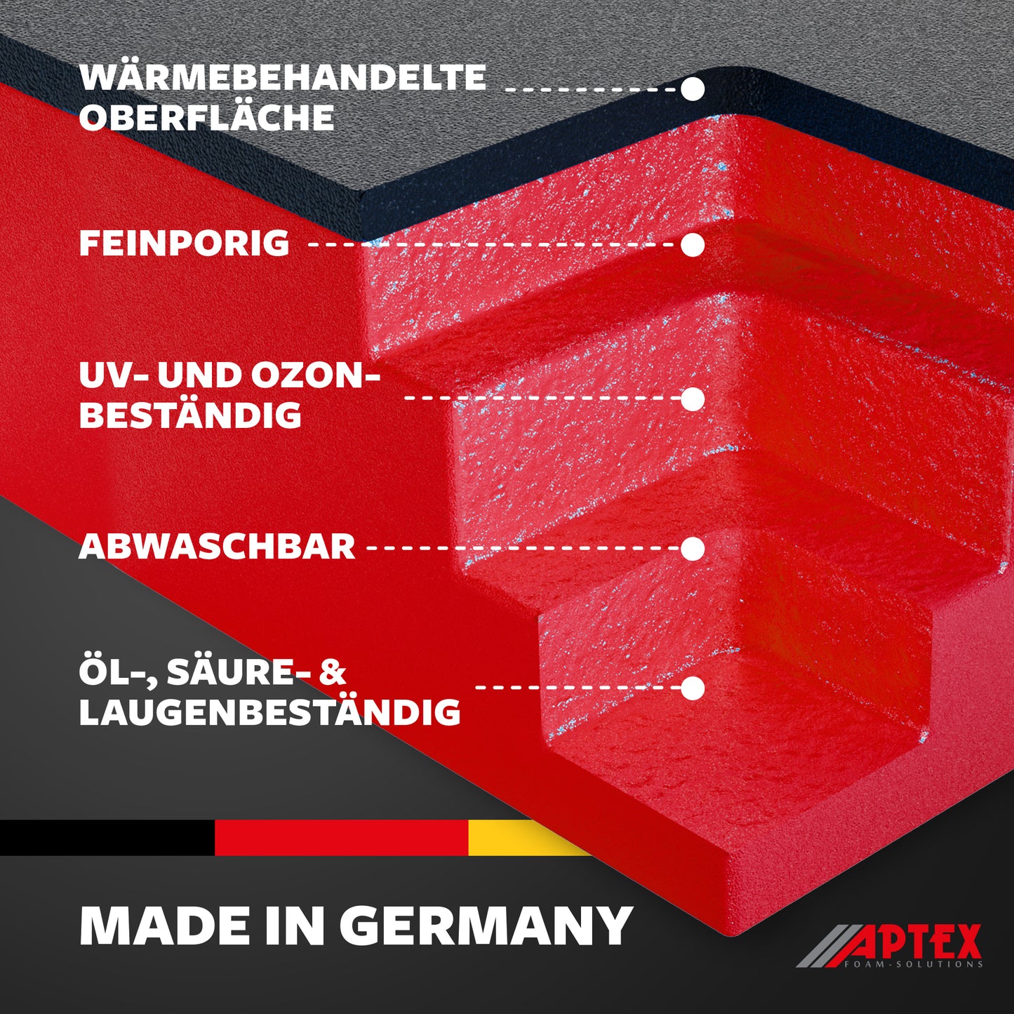 APTEX Einhell Doppelladegerät PXC 3.0A Einlage für E-Case S-F – 18V Akkus und Ladegrät Schaumeinlage – Made in Germany