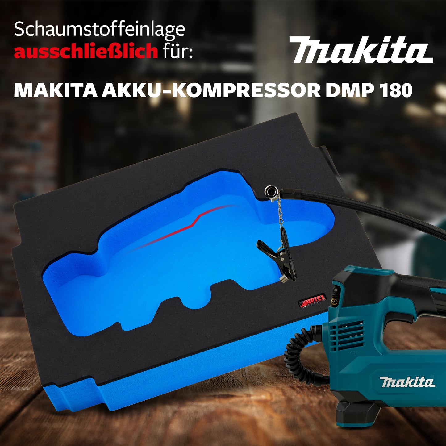 Schaumeinlage für Makita Akku-Kompressor DMP 180 für MakPac Gr. 2-3 - APTEX