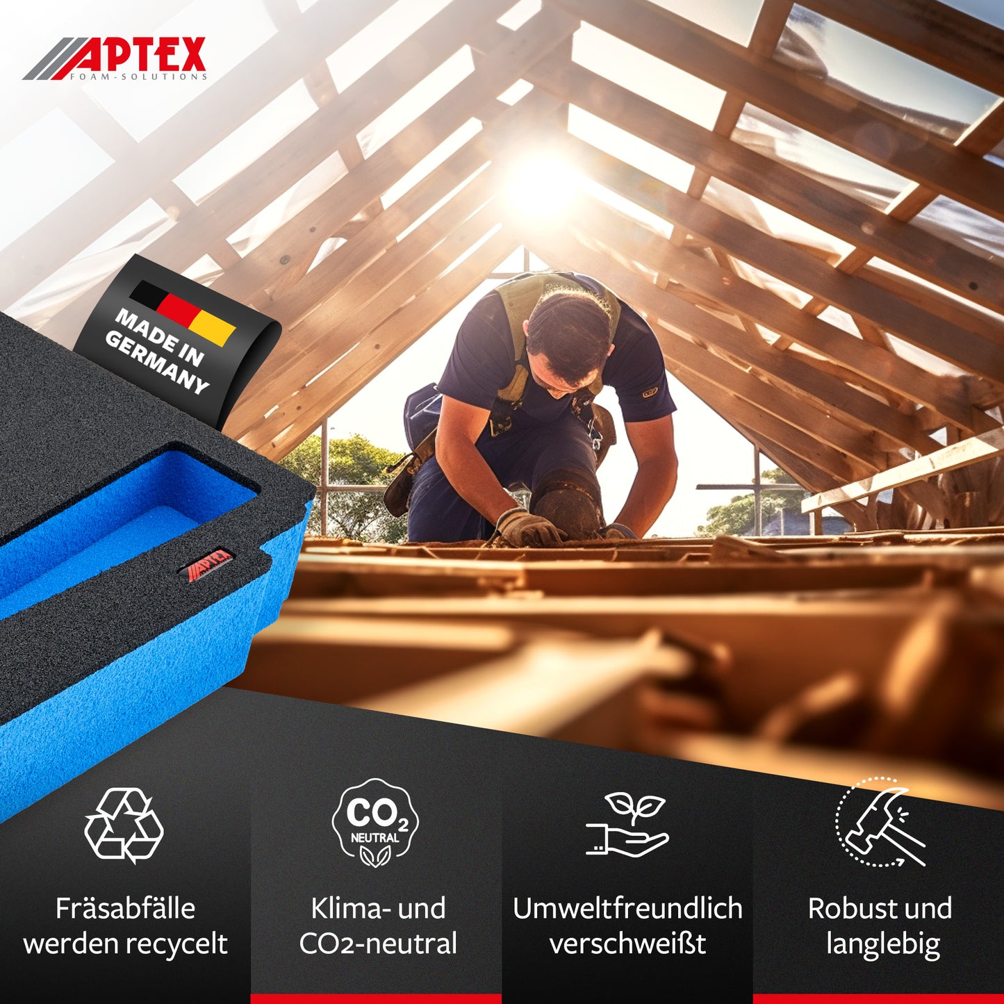 Schaumeinlage für Makita Akku- Gebläse DUB 185 für MakPac Gr. 3.