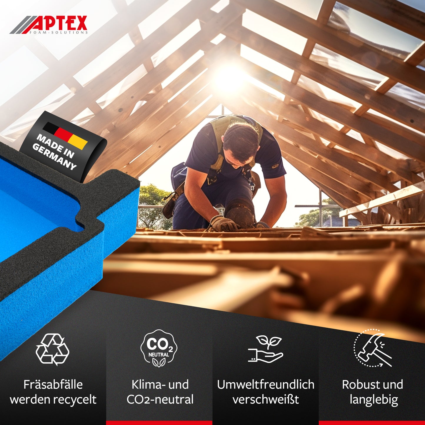 Schaumeinlage für Makita Akku-Doppelladegerät DC18RD für MakPac Gr. 2-3.