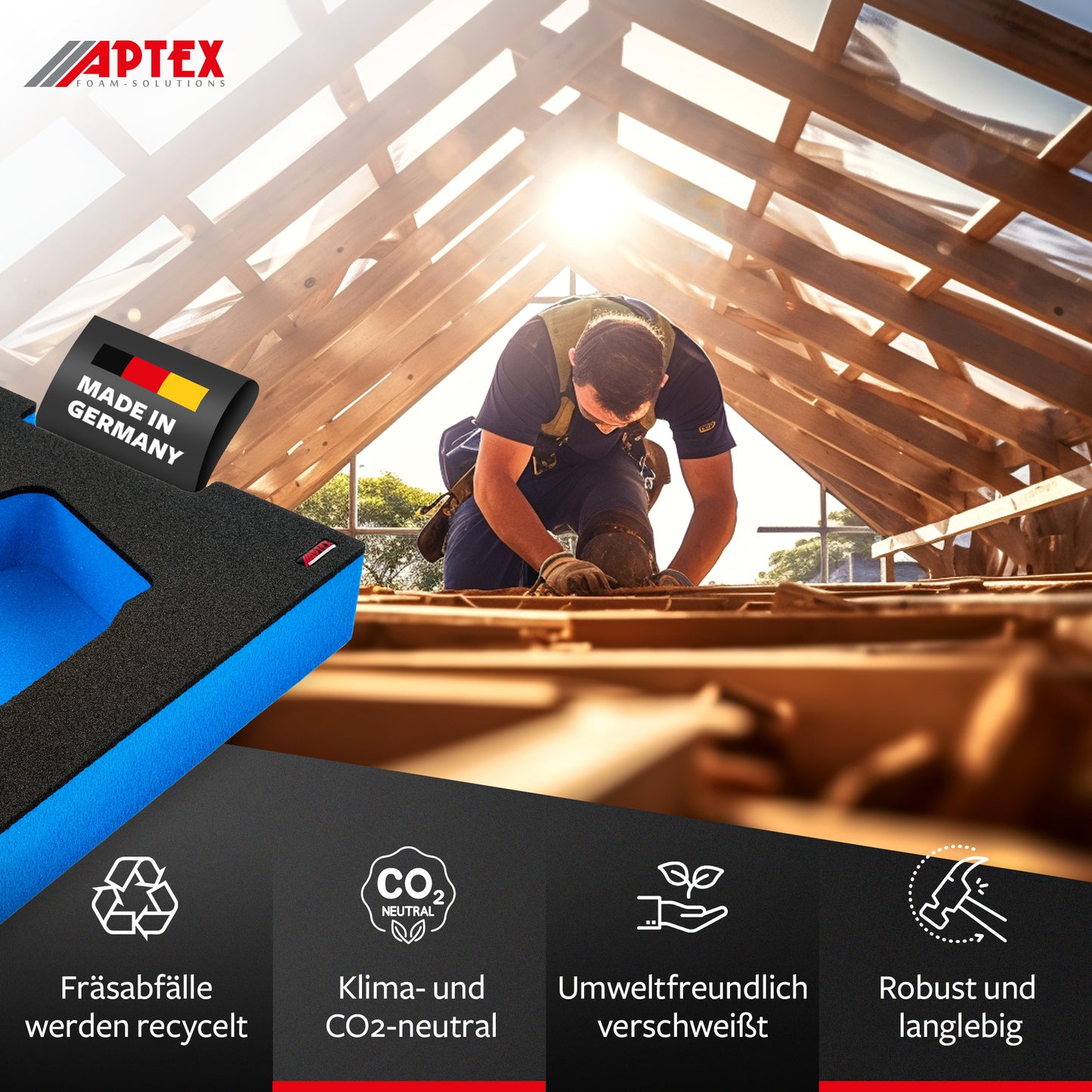 Schaumeinlage für Bosch Akku-Druckluftpumpe UniversalPump 18V für neue Bosch L-Boxx 136.