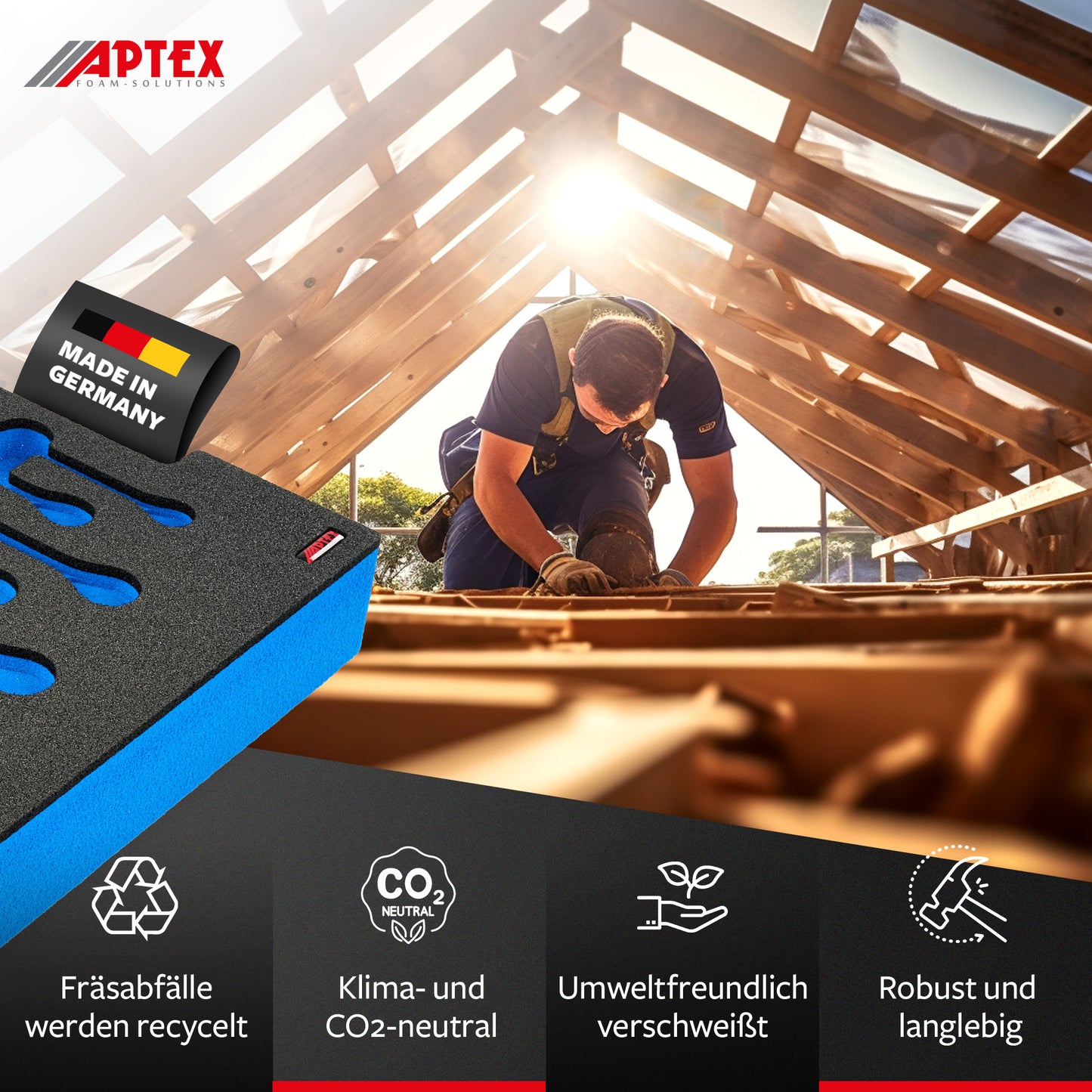 Schaumeinlage für Bosch Ratschenschlüssel Set 10 tlg. für neue Bosch L-Boxx 102, 136.