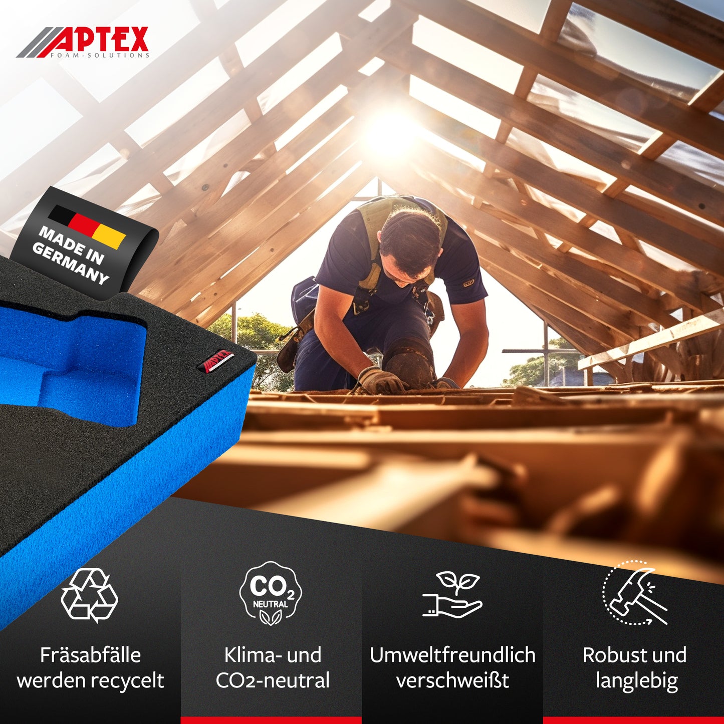 Schaumeinlage für Bosch Akku-Astsäge EasyChain 18V-15-7 für neue Bosch L-Boxx 136.