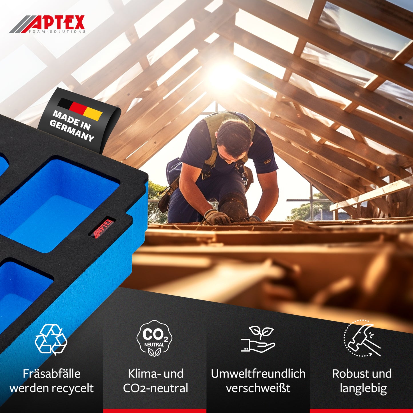Schaumeinlage für Makita Akku- Pendelhubstichsäge DJV 181 für MakPac Gr. 2-3 - APTEX
