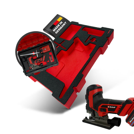 APTEX Einhell Akku-Stichsäge TP-JST 18/135 Li BL Einlage – Stichsäge Schaumeinlage – Made in Germany