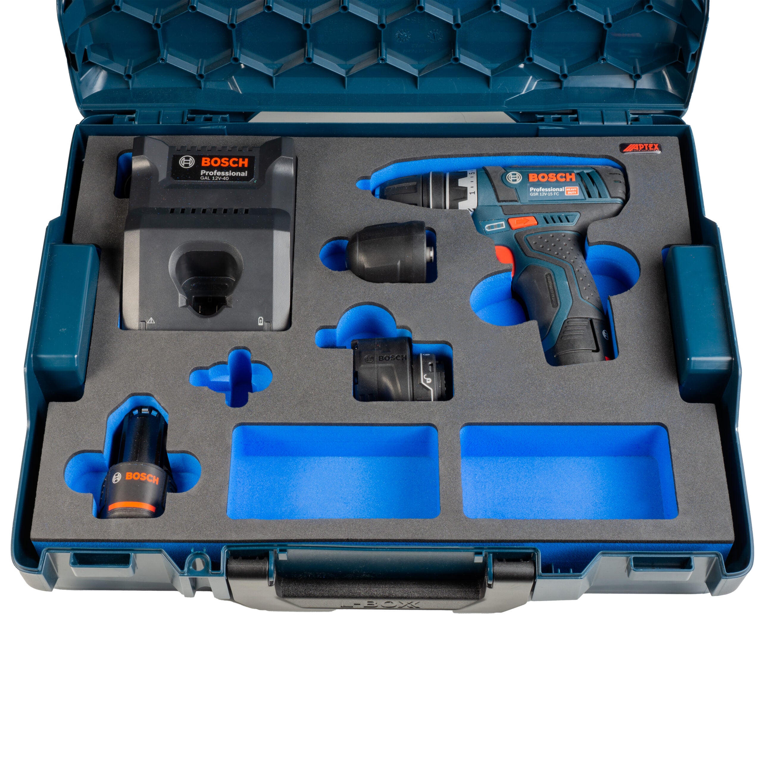 Schaumeinlage Bosch Professional Akku-Bohrschrauber GSR 12V-15 FC für neue Bosch L-Boxx 102 und 136 - APTEX