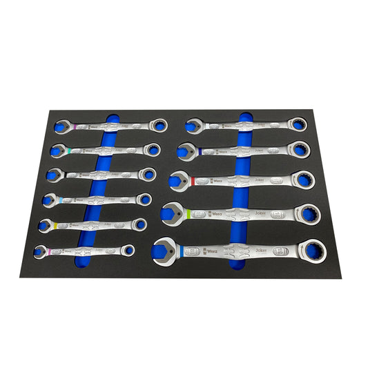 Schaumeinlage für Wera Ring-Ratschenschlüssel Set Joker 6000 11 teilig 8-19mm - APTEX
