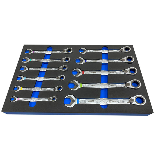 Schaumeinlage für Wera Ring-Ratschenschlüssel Set Joker 6001 Switch 11 teilig 8-19mm - APTEX