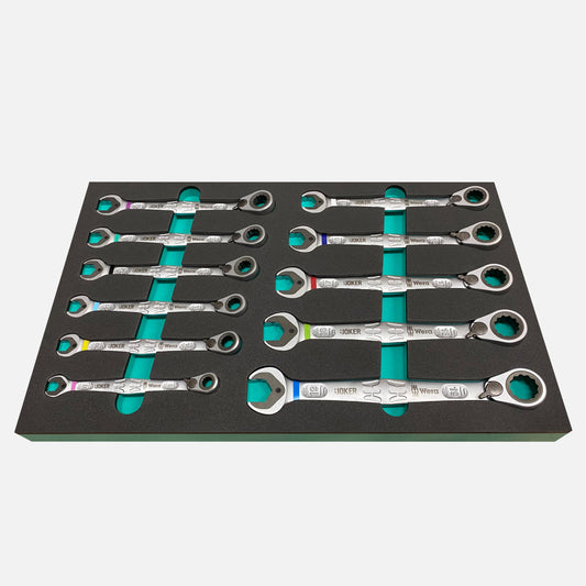 Schaumeinlage für Wera Ring-Ratschenschlüssel Set Joker 6001 Switch 11 teilig 8-19mm - APTEX