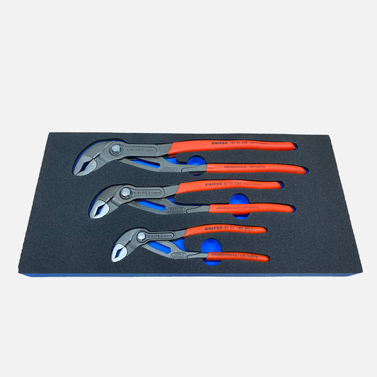 Schaumeinlage für Knipex Wasserpumpenzangen Set Cobra Paket 00 20 09 V02 3 tlg. - APTEX