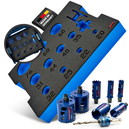 Schaumeinlage für Bosch Expert Lochsägen 20-76mm für neue Bosch L-Boxx 136.