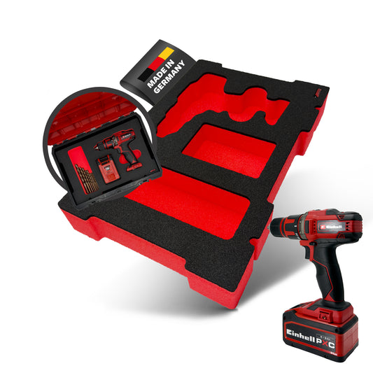 APTEX Einhell TE-CD 18/40 Li Einlage für E-Case S-F – Akku-Bohrschrauber Schaumeinlage – Made in Germany