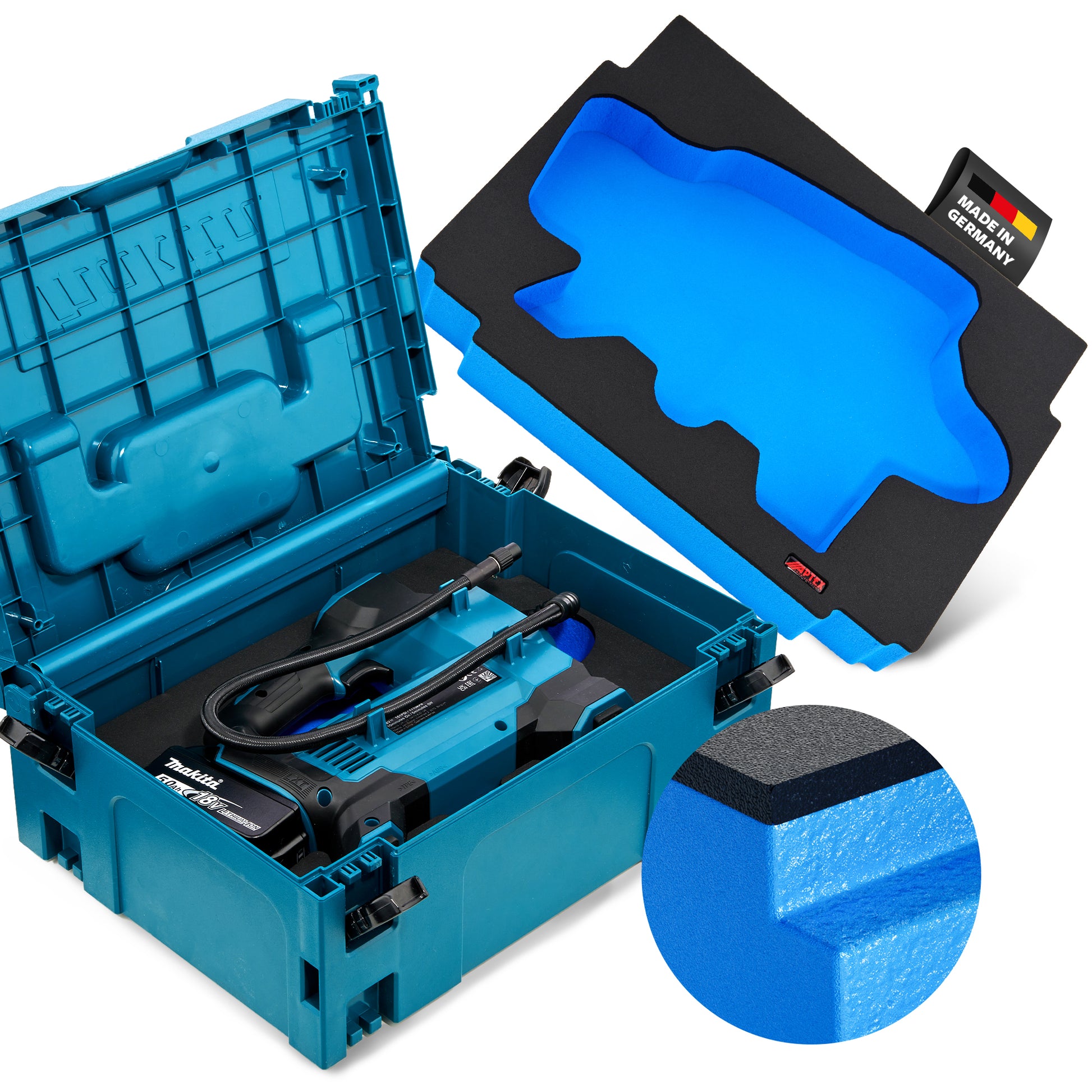 Schaumeinlage für Makita Akku-Kompressor DMP 181 für MakPac Gr. 2-3 - APTEX