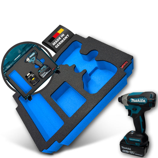 APTEX Makita DTD 157 Einlage für MakPac Gr. 1-2 – Akku-Schlagschrauber Schaumeinlage – Made in Germany