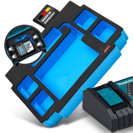 Schaumeinlage für Makita Akku-Ladegerät DC18RC + 4 Akkus für MakPac Gr. 2-3 - APTEX