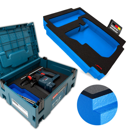 APTEX Bosch GBH 18V-18 Einlage für Makita MakPac Gr. 2 – Akku-Bohrhammer Schaumeinlage – Made in Germany