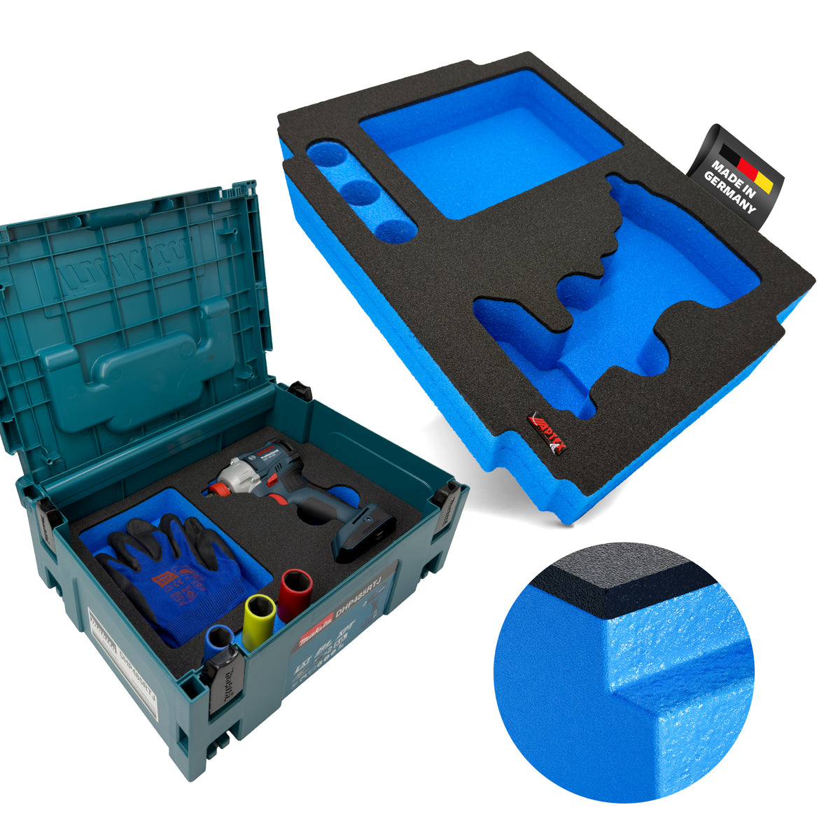 APTEX Bosch GDX 18V-285 Einlage für MakPac Gr.2 – Schlagschrauber Schaumeinlage – Made in Germany