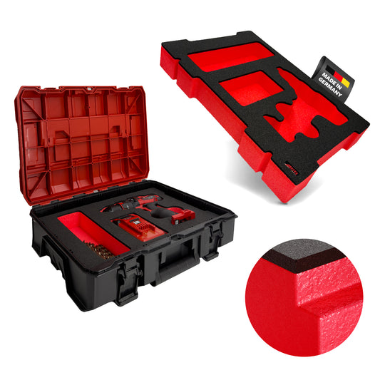 APTEX Einhell TE-CD 18/44 Li-i Einlage für E-Case S-F – Akku-Schlagbohrschrauber Schaumeinlage – Made in Germany