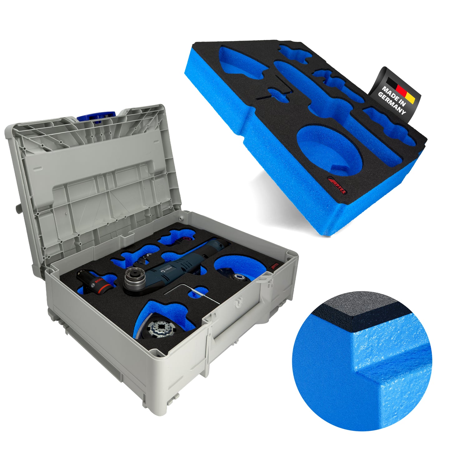 APTEX Bosch GOP 12V-28 Einlage für Systainer³ M – Multitool Schaumeinlage - Made in Germany