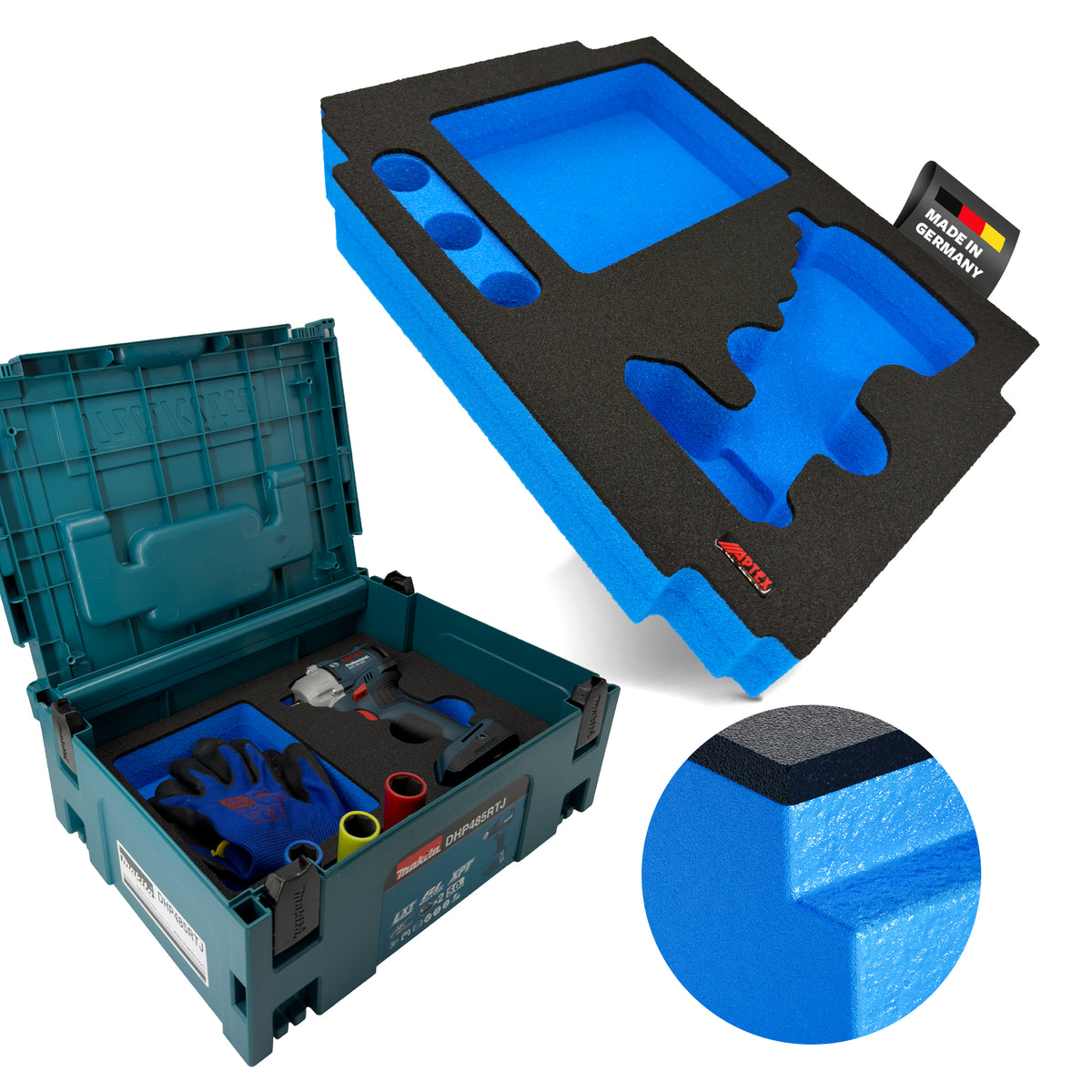 APTEX Bosch GDS 18V-350 Einlage für MakPac Gr.2 – Schlagschrauber Schaumeinlage – Made in Germany