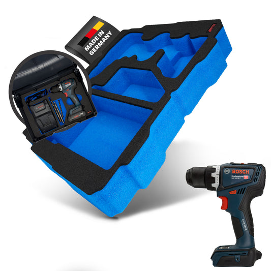 APTEX Bosch GSR 18V-90 C + Ladegerät GAL 18V-40 Einlage für Systainer T-Loc 2 – Bohrschrauber Schaumeinlage - Made in Germany