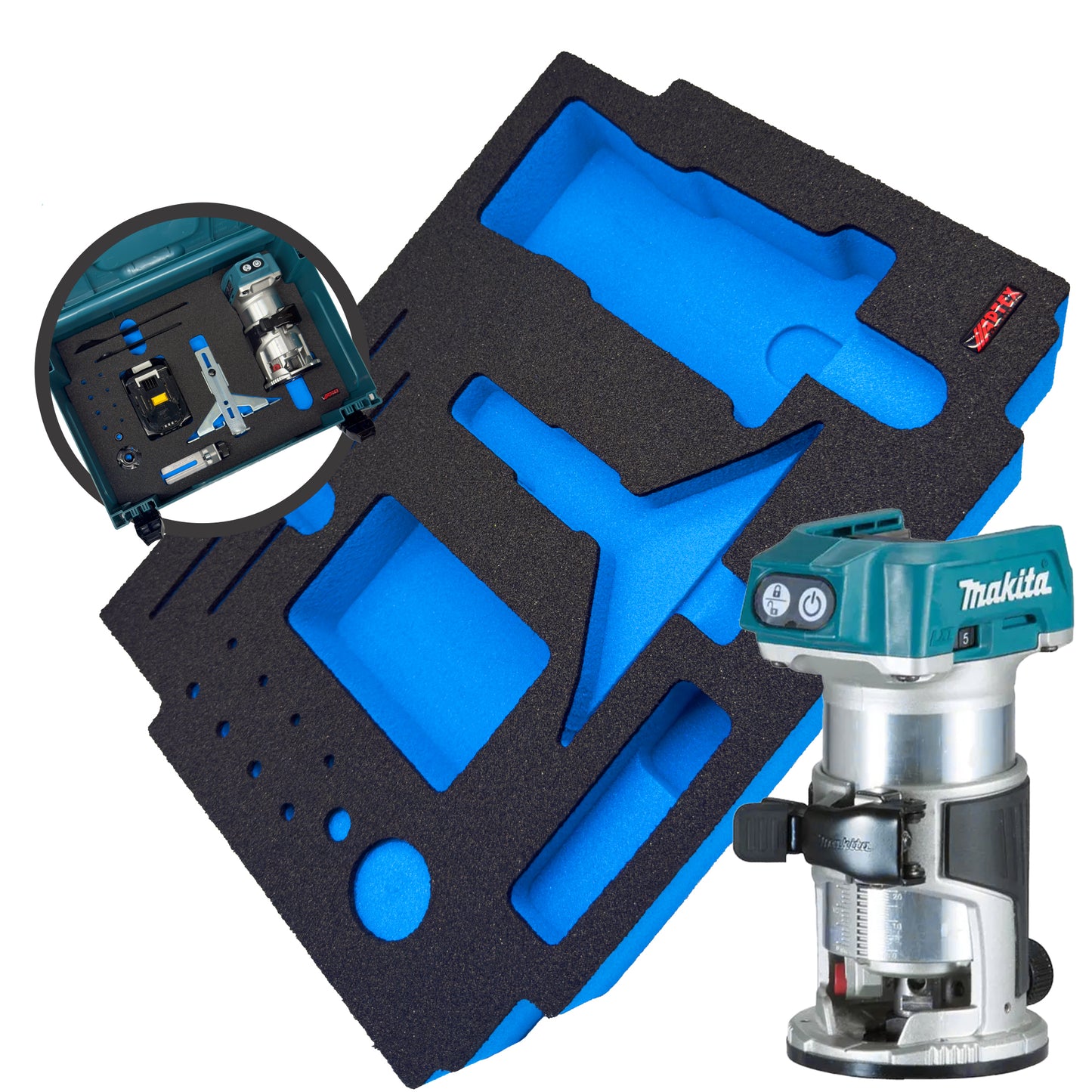 Schaumeinlage für die Makita Akku-Multifunktionsfräse DRT50 für MakPac Gr. 2-3