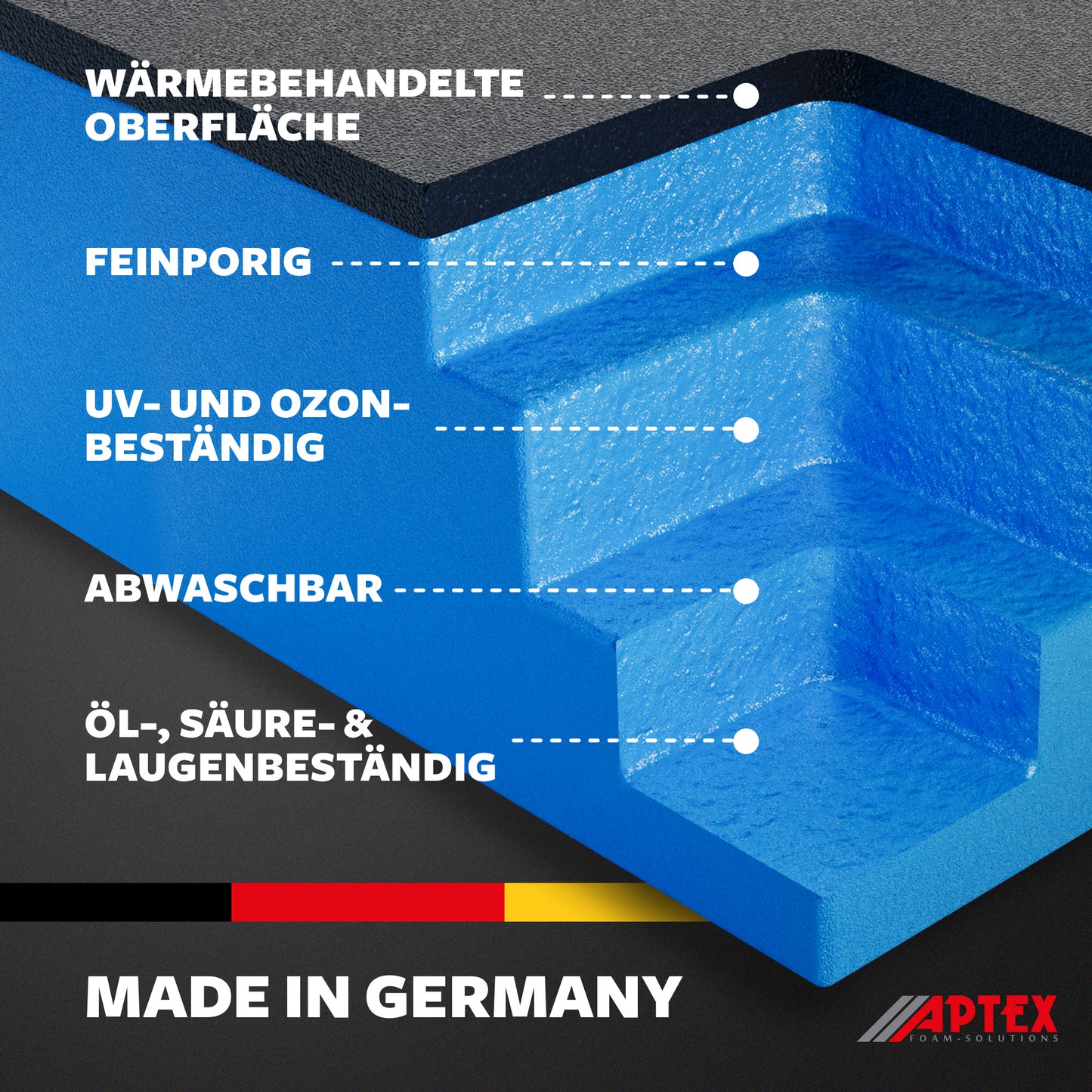 APTEX Makita Akku 18V Einlage für Systainer³ M – Akku-Schaumeinlage – Made in Germany
