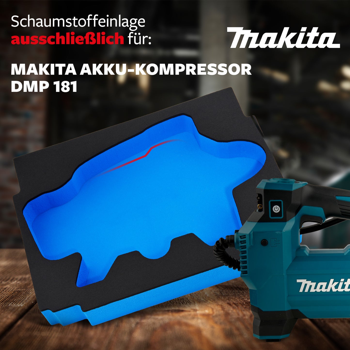 Schaumeinlage für Makita Akku-Kompressor DMP 181 für MakPac Gr. 2-3 - APTEX