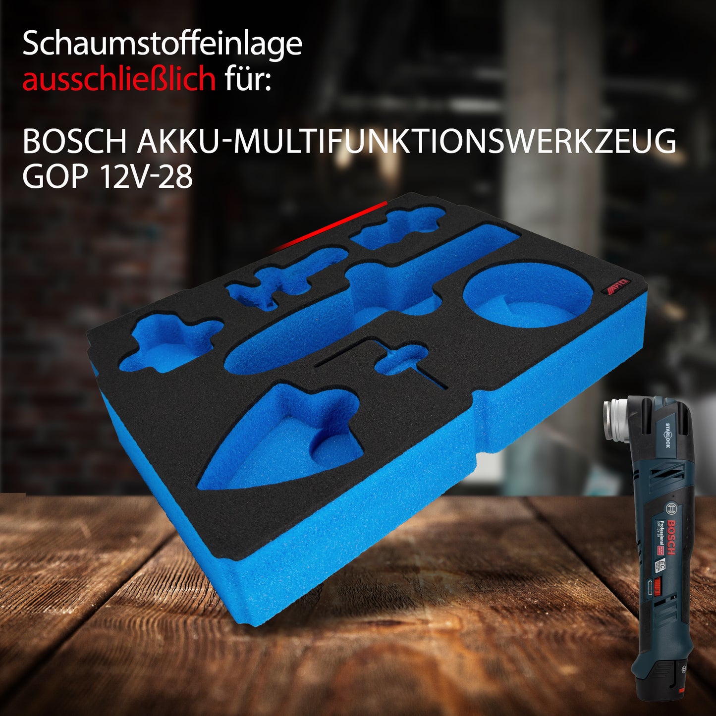 APTEX Bosch GOP 12V-28 Einlage für Systainer³ M – Multitool Schaumeinlage - Made in Germany