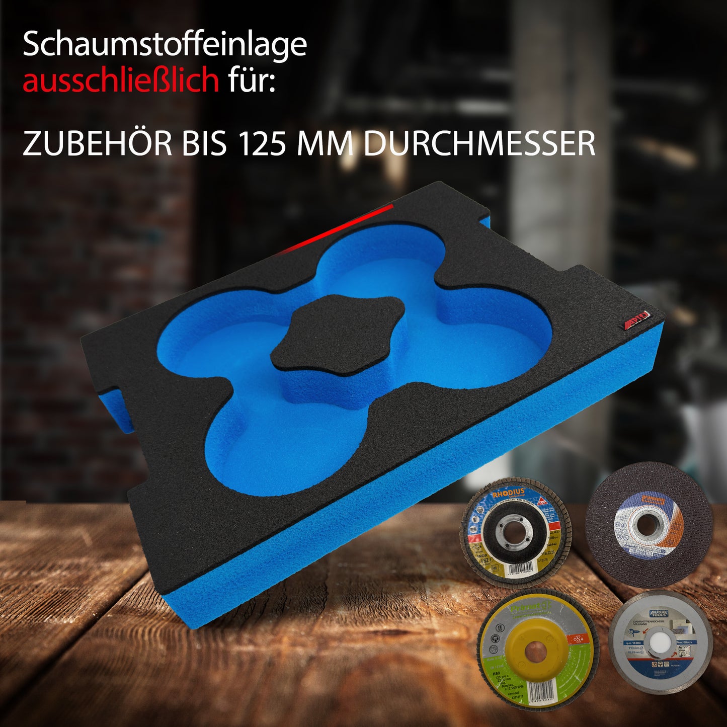 APTEX Einlage Trennscheiben für L-Boxx – Schleifscheiben Schaumeinlage – Made in Germany