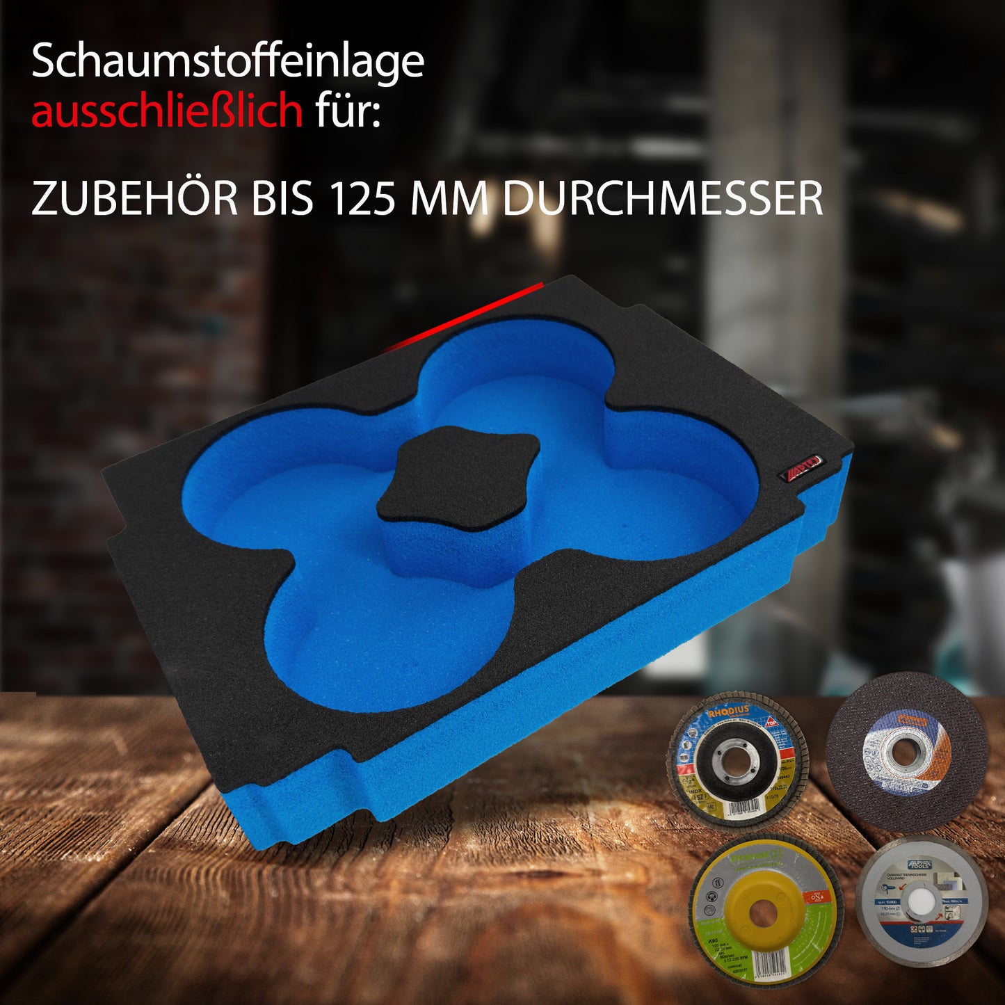 APTEX Einlage Trennscheiben für MakPac – Schleifscheiben Schaumeinlage – Made in Germany